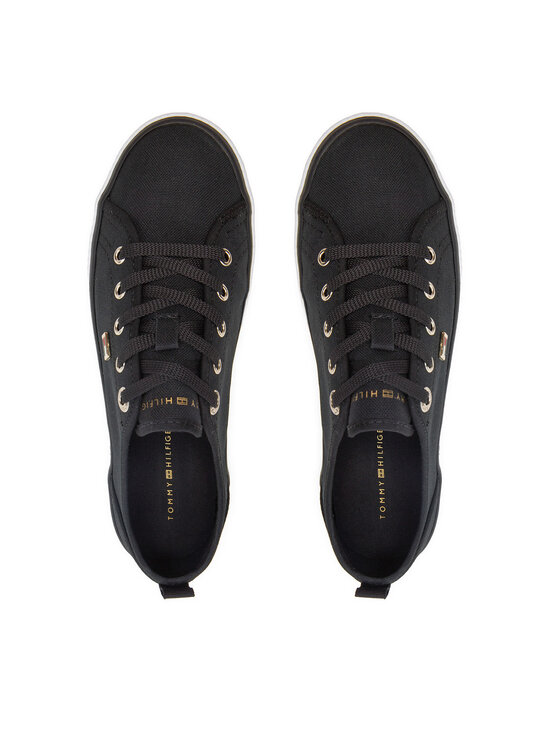 Tommy Hilfiger Tommy Hilfiger Sneakers aus Stoff Vulc Canvas Sneaker FW0FW08063 Schwarz