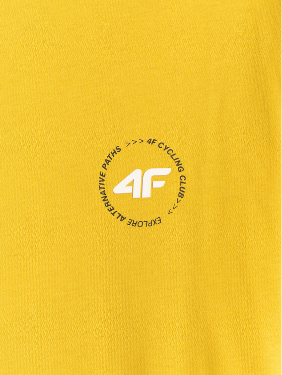 4F 4F T-Shirt WHEEL & WAVE Żółty Relaxed Fit