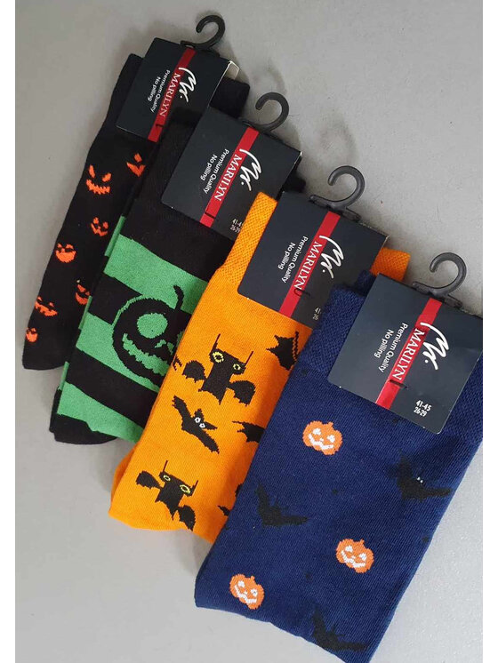 Poupée Marilyn Poupée Marilyn Zestaw 4 par wysokich skarpet męskich MIX Halloween Czarny