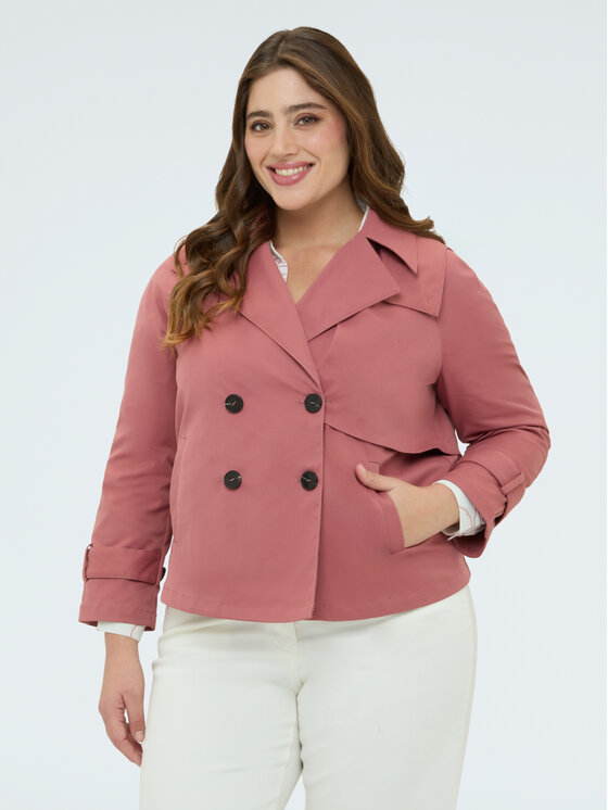 Fiorella Rubino Fiorella Rubino Płaszcz zimowy 8004T000352N006 Różowy A-Line Fit