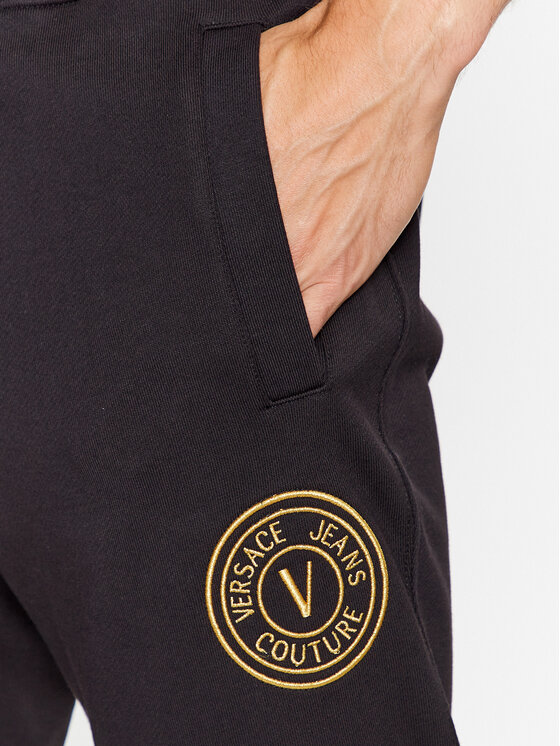 Versace Jeans Couture Versace Jeans Couture Teplákové kalhoty 75GAAT06 Černá Regular Fit