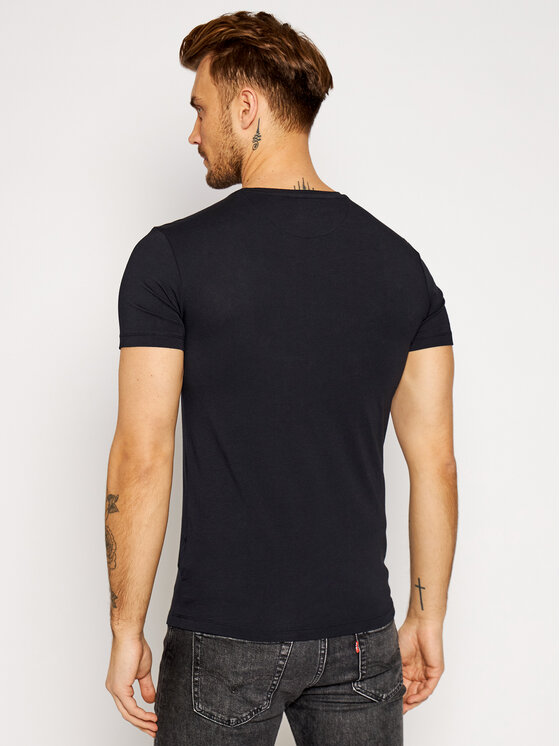Guess Guess T-Shirt U0BM04 JR003 Czarny Regular Fit