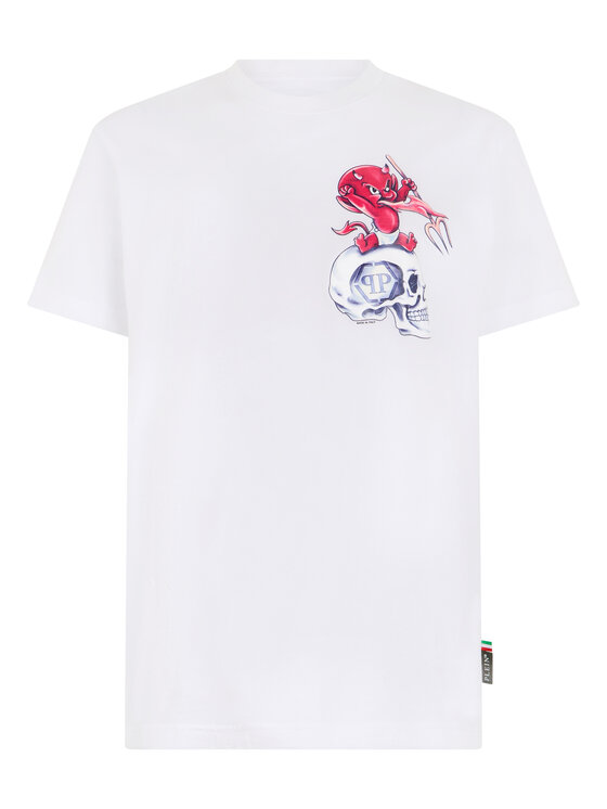 PHILIPP PLEIN PHILIPP PLEIN T-Shirt 28974 Biały Regular Fit