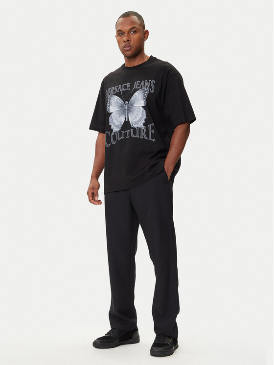 Versace Jeans Couture Versace Jeans Couture Tricou 79GAHP06 CJ01P Negru Regular Fit