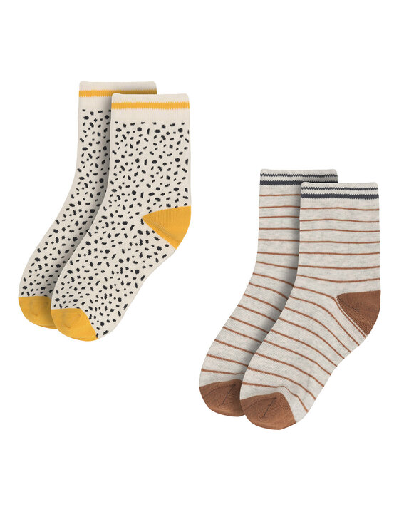 Nelli Blu Nelli Blu Ilgos kojinės 7KB-001-AW23 (2-pack) Ruda