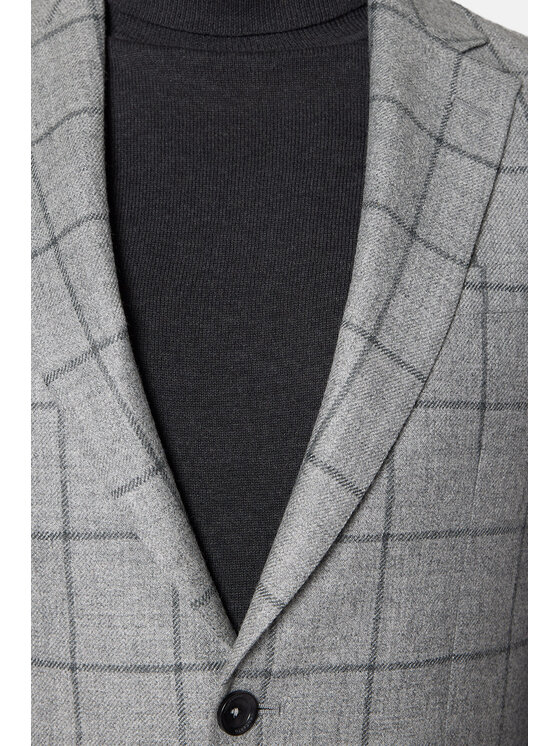 Lancerto Lancerto Marynarka Odense MA099223000002 Szary Slim Fit