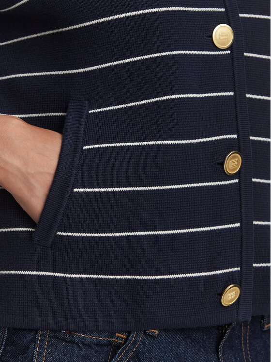 Tommy Hilfiger Tommy Hilfiger Kardigan WW0WW50088 Tumesinine Regular Fit