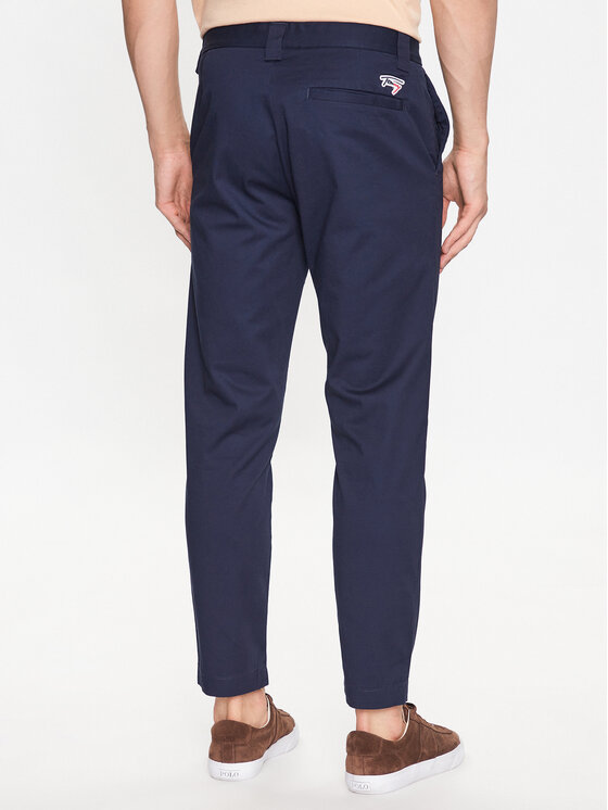 Tommy Jeans Tommy Jeans Chino kalhoty Dad DM0DM16762 Tmavomodrá Slim Fit