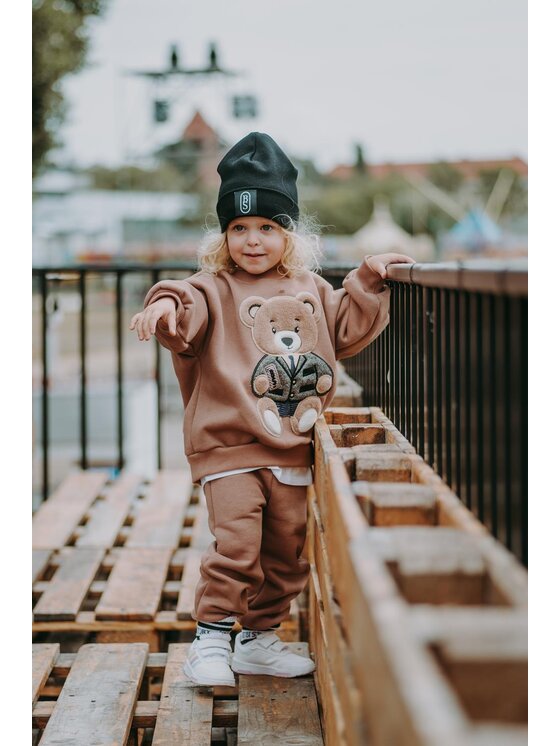 Bejbi Story Bejbi Story Bluza Bluza oversize Rodney Teddy dla mamy i taty bez kaptura Błękitny Oversize