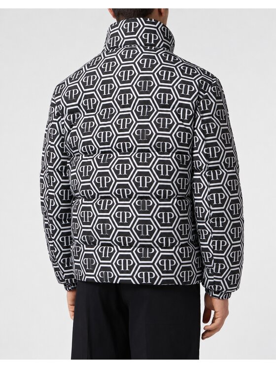 PHILIPP PLEIN PHILIPP PLEIN Vatovaná bunda 28623 Černá Regular Fit