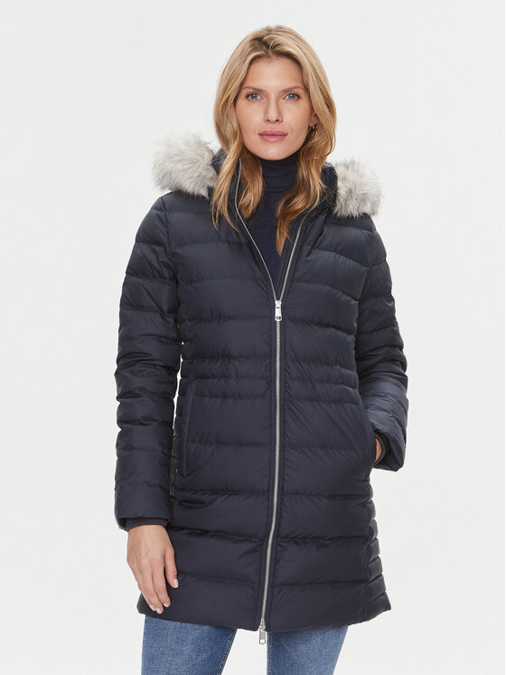 Tommy Hilfiger Tommy Hilfiger Geacă din puf Tyra WW0WW39747 Bleumarin Regular Fit
