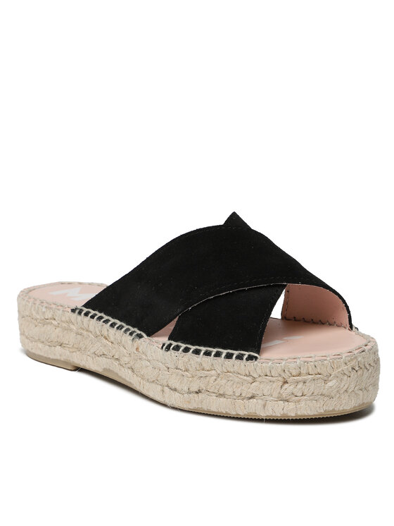 Manebi Manebi Espadrilles Double Sole X Bands Sandals K 1.0 DX Schwarz