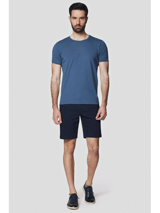 Lancerto Lancerto Szorty materiałowe Havana SZO082124000006 Granatowy Regular Fit