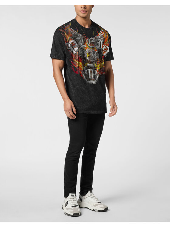 PHILIPP PLEIN PHILIPP PLEIN T-Shirt 26201 Czarny Regular Fit