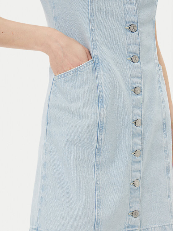 Levi's® Levi's® Sukienka jeansowa Vianna Vest 001WL-0000 Błękitny Regular Fit