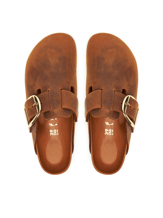 Birkenstock Birkenstock Klapki Boston Big Buckle Hex 1030446 Brązowy