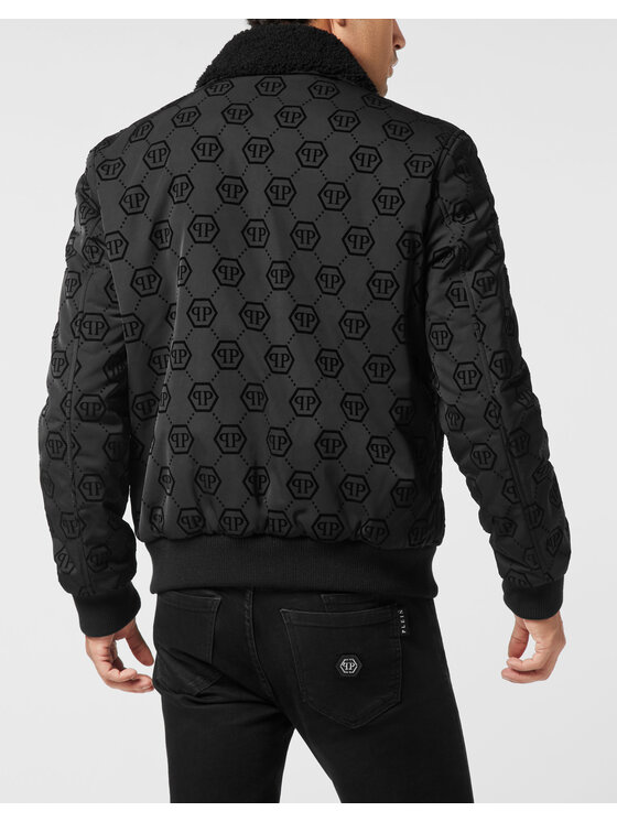 PHILIPP PLEIN PHILIPP PLEIN Kurtka bomber 26089 Czarny Regular Fit