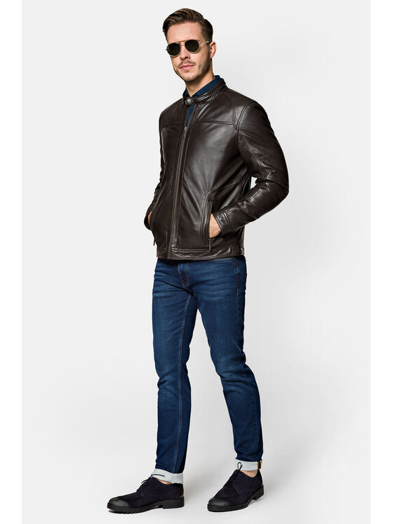 Lancerto Lancerto Kurtka skórzana Hirel KU068222000005 Brązowy Regular Fit