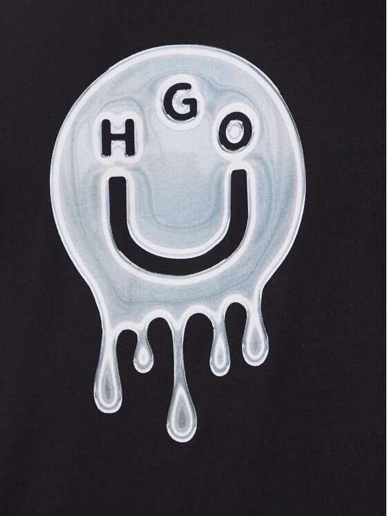 HUGO HUGO Tricou Nedirix 50549162 Negru Regular Fit