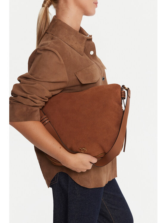 PINKO PINKO Τσάντα Hobo Zip Around Classic Al 25-26 PLTT 105113 A2JH Καφέ