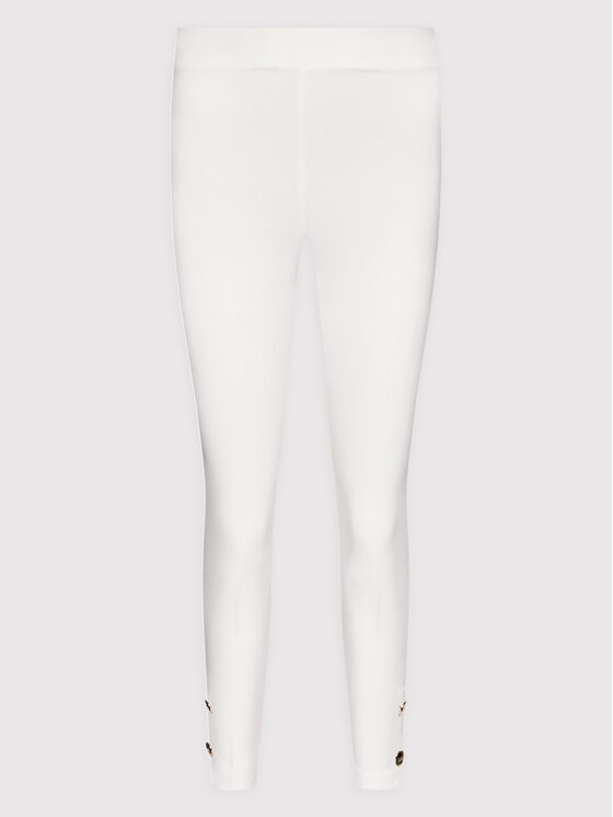 Rinascimento Rinascimento Medžiaginės kelnės CFC0108705003 Balta Slim Fit