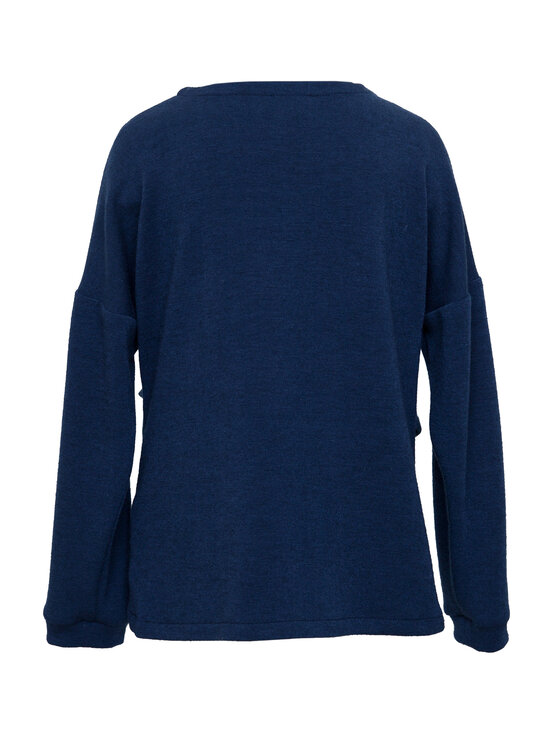 SLY SLY Sweter 2S-501 Granatowy Comfortable Fit