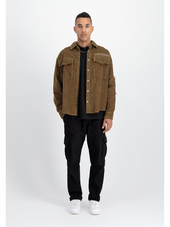 Alpha Industries Alpha Industries Koszula Cord Overshirt Żółty Regular Fit