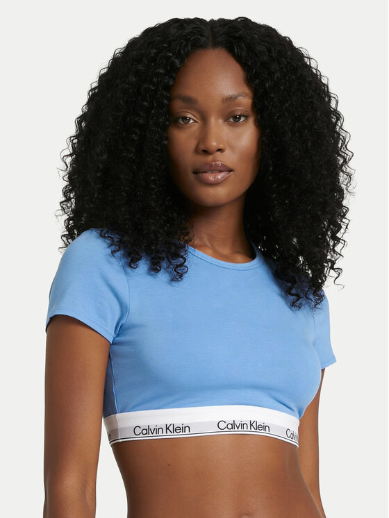 Calvin Klein Underwear Tricou LV00QF8495 Albastru celest Slim Fit