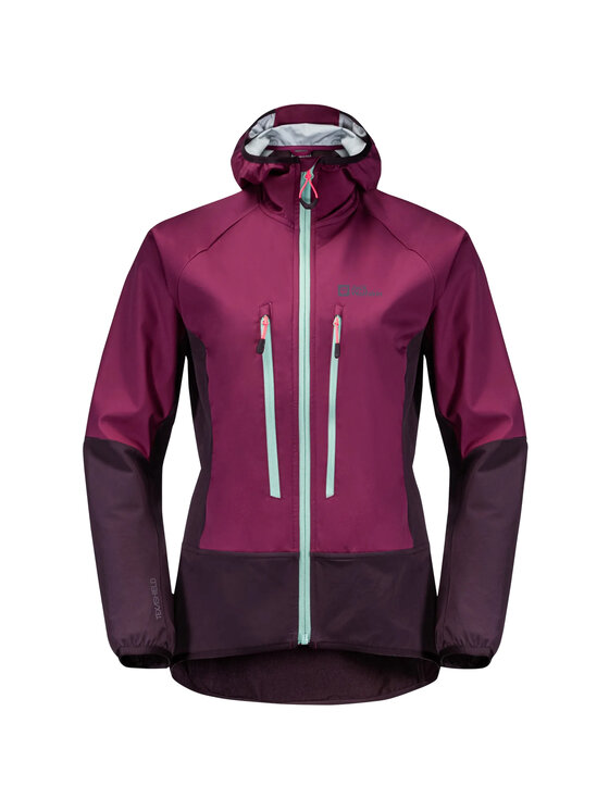 Kurtka przejściowa Jack Wolfskin, Rozmiar XS, Fioletowy, Jack Wolfskin Alpspitze Hoody Jkt W