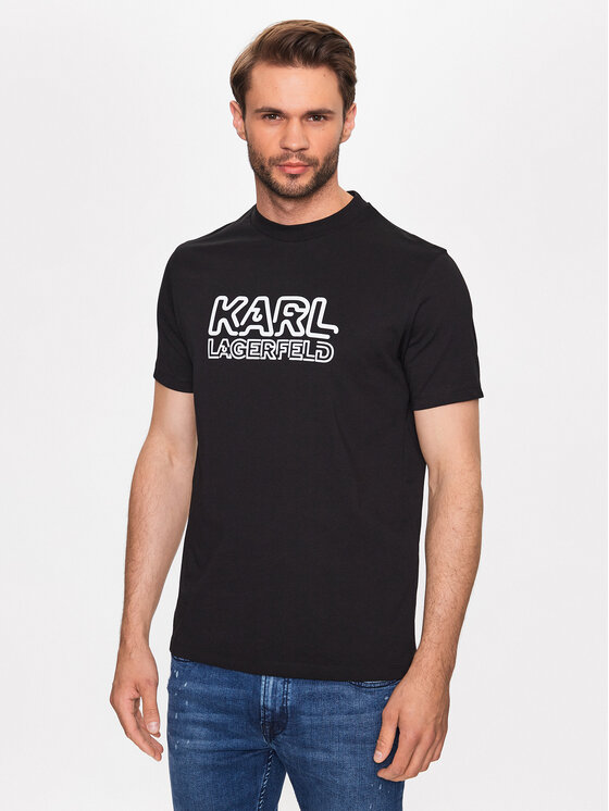 KARL LAGERFELD KARL LAGERFELD T-shirt 755048 532225 Crna Regular Fit