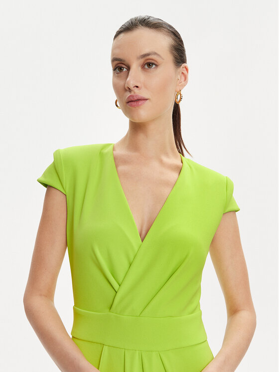 Rinascimento Rinascimento Koktel haljina CFC0117720003 Zelena Regular Fit