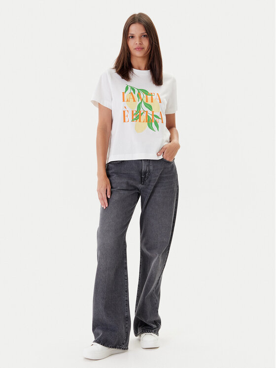 Vero Moda Vero Moda T-Shirt Sonna 10327143 Biały Regular Fit