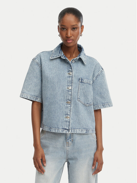 HUGO Koszula jeansowa Gesila_1 50559758 Błękitny Relaxed Fit