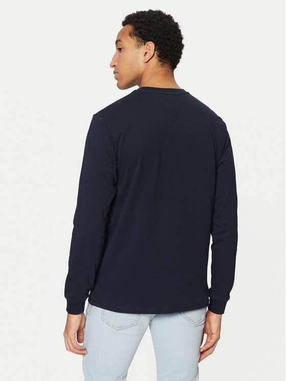 Tommy Jeans Tommy Jeans Hosszú ujjú Linear DM0DM21138 Sötétkék Slim Fit
