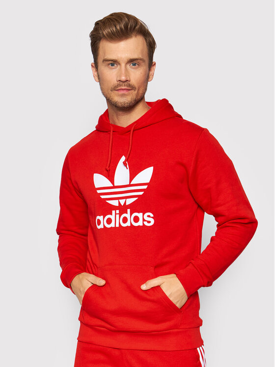 Felpa adicolor Classics Trefoil H06668 Rosso