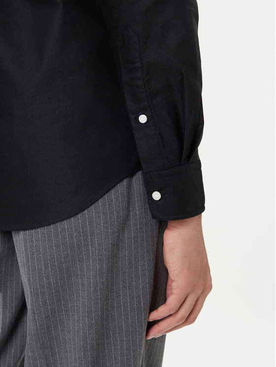 Tommy Hilfiger Tommy Hilfiger Cămașă Solid Heritage MW0MW35774 Negru Regular Fit