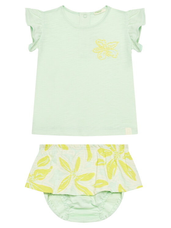 United Colors Of Benetton United Colors Of Benetton Póló és rövidnadrág 3O7SAK015 Zöld Regular Fit
