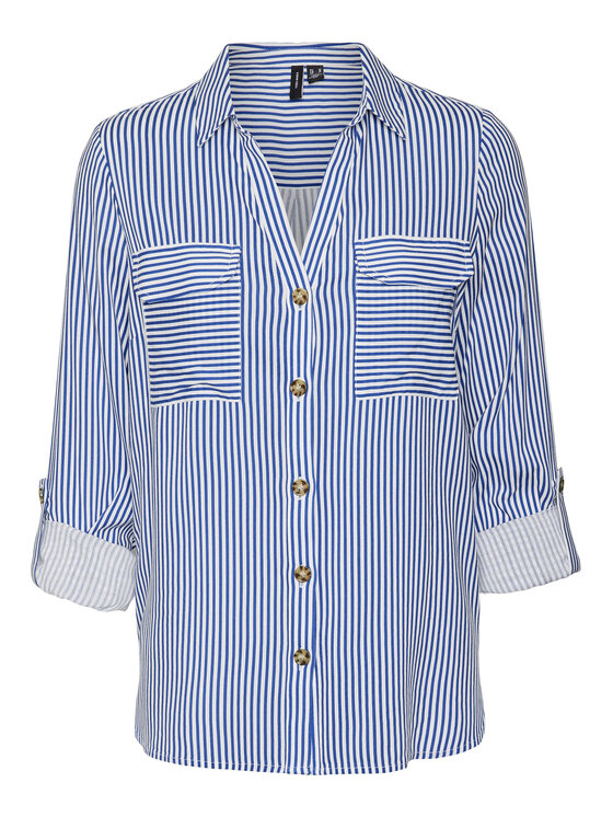 Vero Moda Vero Moda Srajca Bumpy 10275283 Modra Regular Fit