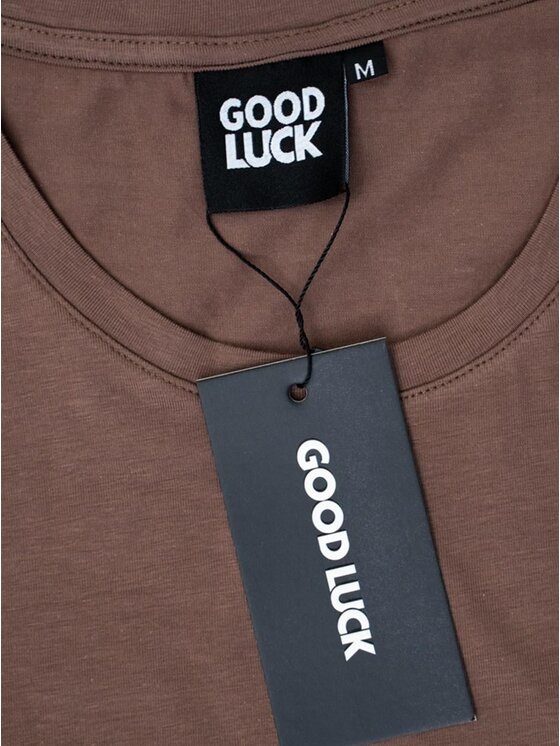 Good Luck Good Luck T-Shirt Koniczyna klasyczna 131692 Brązowy Regular Fit