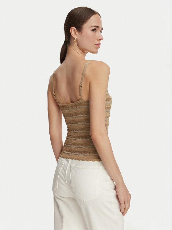 Guess Guess Top W6YR32 Z1027 Auriu Regular Fit
