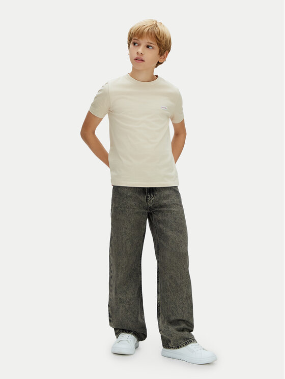 Calvin Klein Jeans Calvin Klein Jeans T-Shirt LVCKSJA08B Beżowy Regular Fit