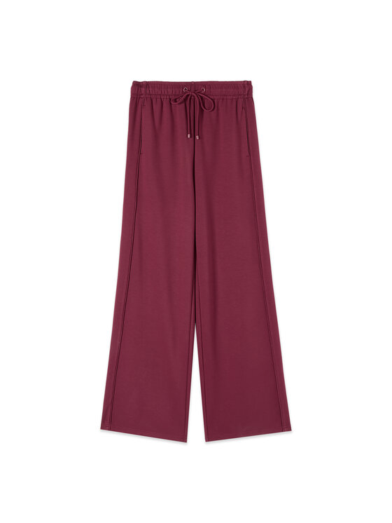 Oltre Oltre Pantaloni di tessuto P842J002672N036 Bordeaux Baggy Fit