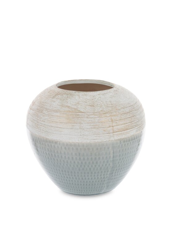 MIAhome MIAhome Wazon ceramiczny niebiesko-biały 16,5x18,5x18,5 cm SASSARA Kolorowy