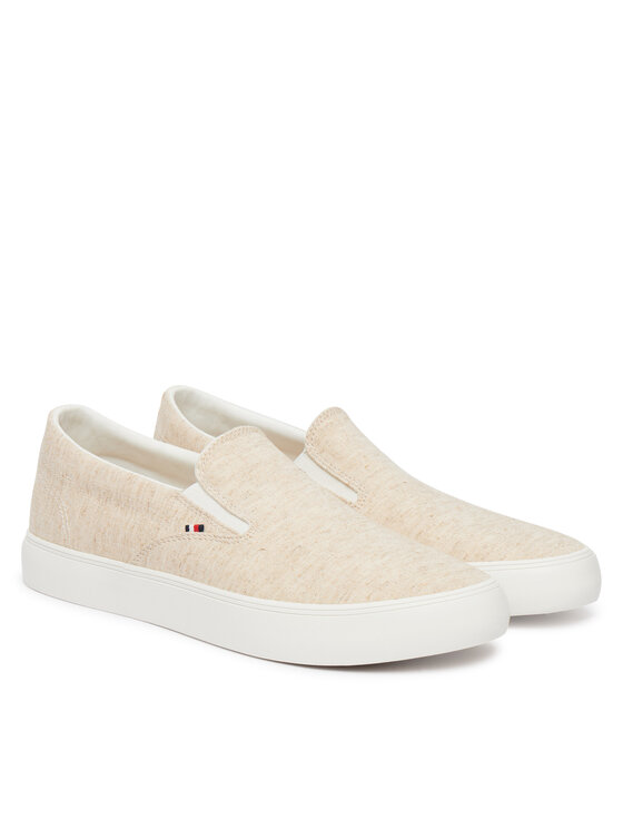 Tommy Hilfiger Tommy Hilfiger Tenisky Harlem Core Ii Slip On Chambray FM0FM05819 Béžová