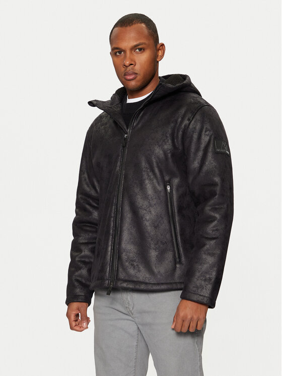 Férfi Műbőr dzseki EA7 Emporio Armani, Méret: XL, Fekete, 6DPBA5 PN54Z 1200