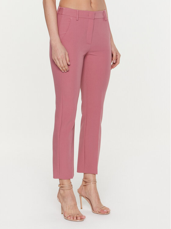 Weekend Max Mara Bavlnené nohavice Rana 2351310137 Ružová Slim Fit