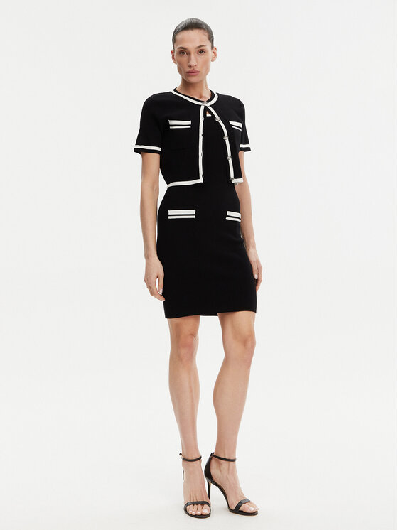 Morgan Morgan Sukienka dzianinowa 251-RMBIBI Czarny Slim Fit