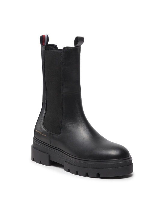 Tommy Hilfiger Tommy Hilfiger Боти тип челси Monochromatic Chelsea Boot FW0FW06730 Черен