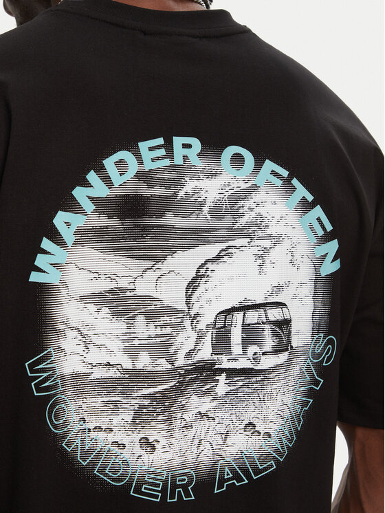 Hunter Hunter T-krekls Rasputin HARM0057251 Melns Relaxed Fit
