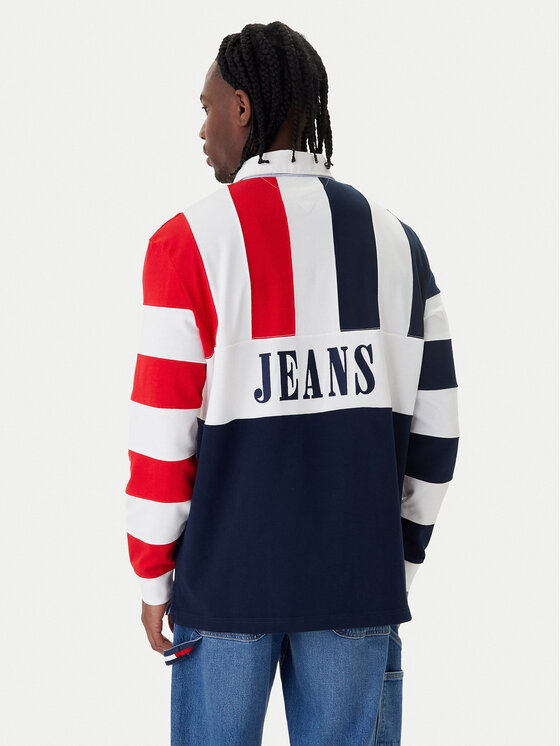 Tommy Jeans Tommy Jeans Polokošile Archive Rugby DM0DM23054 Tmavomodrá Relaxed Fit